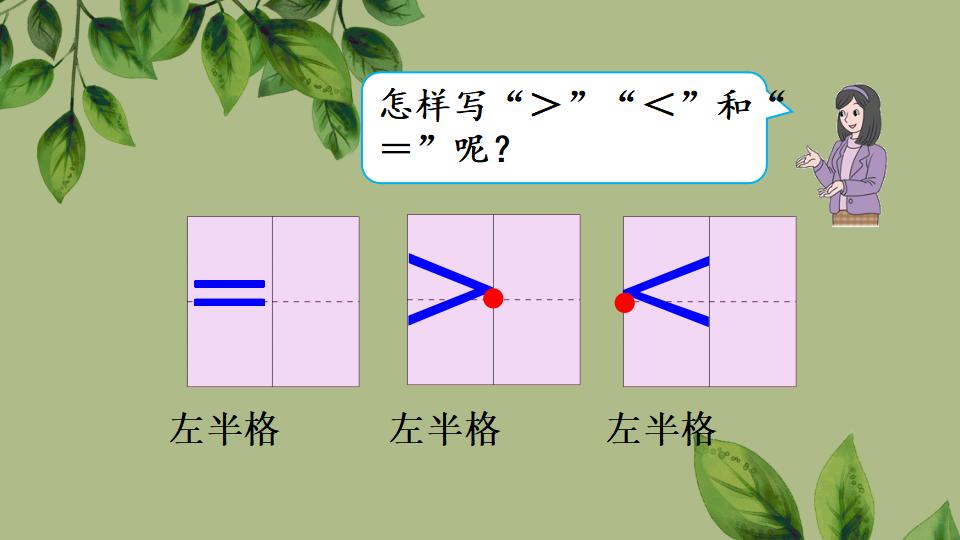 一年级上册数学资料比大小PPT课件（2024年秋人教版）共28页