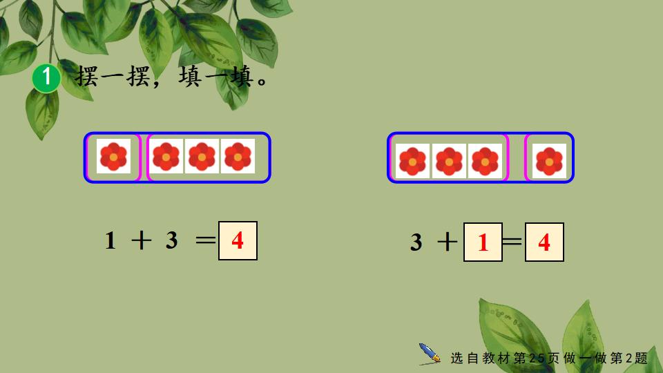 一年级上册数学资料《5以内数的加法》PPT课件（2024年秋人教版）共19页