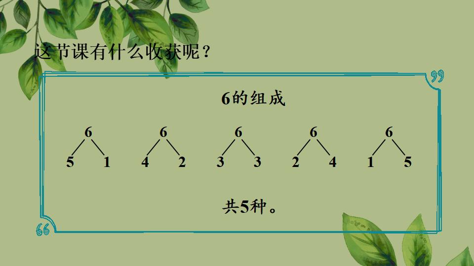 一年级上册数学资料《6、7的组成》PPT课件（2024年秋人教版）共30页