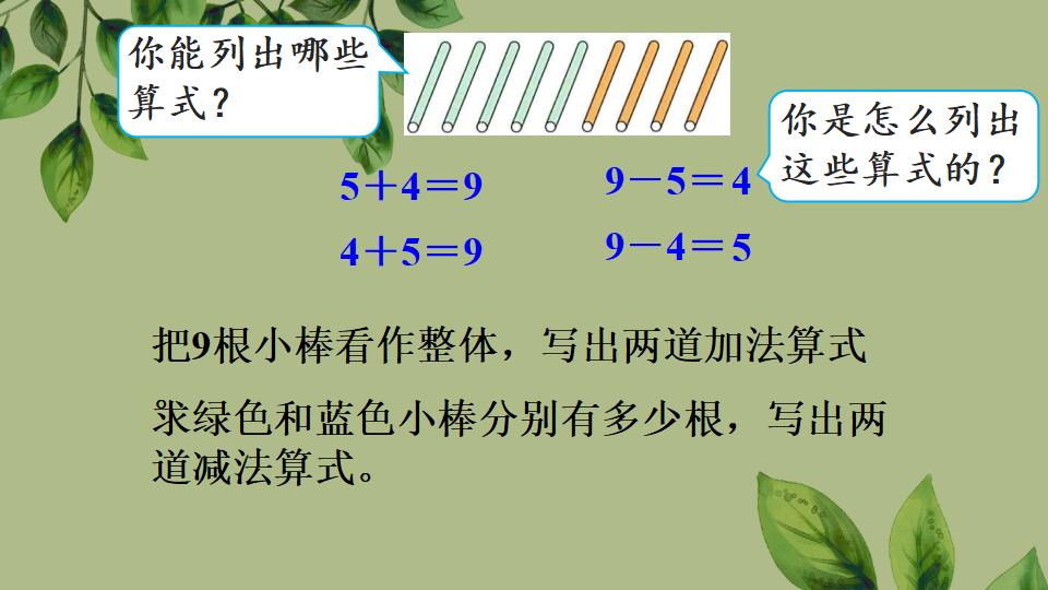 一年级上册数学资料《8和9的加、减法》PPT课件（2024年秋人教版）共27页