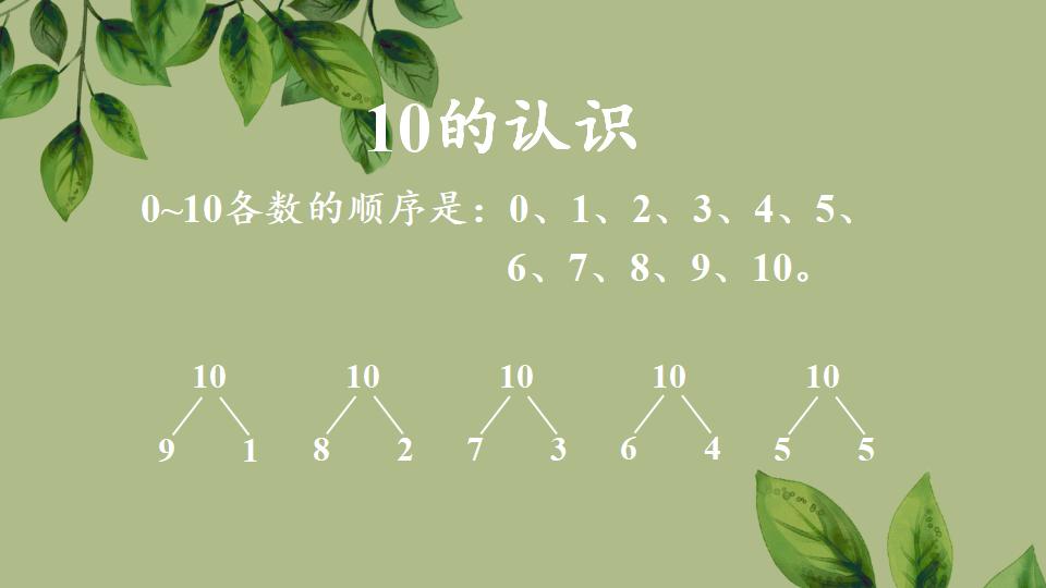 一年级上册数学资料《10的认识》PPT课件（2024年人教版）共37页