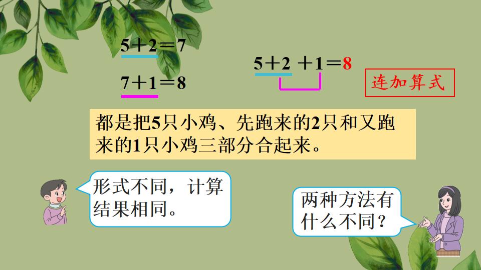 一年级上册数学资料《连加、连减》PPT课件（2024年秋人教版）共31页