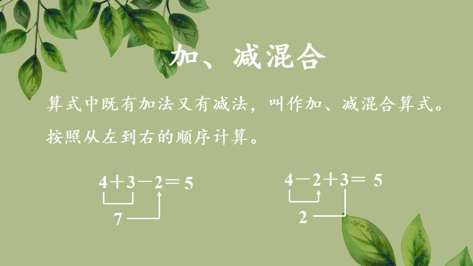 一年级上册数学资料《加、减混合》PPT课件（2024年秋人教版）共33页