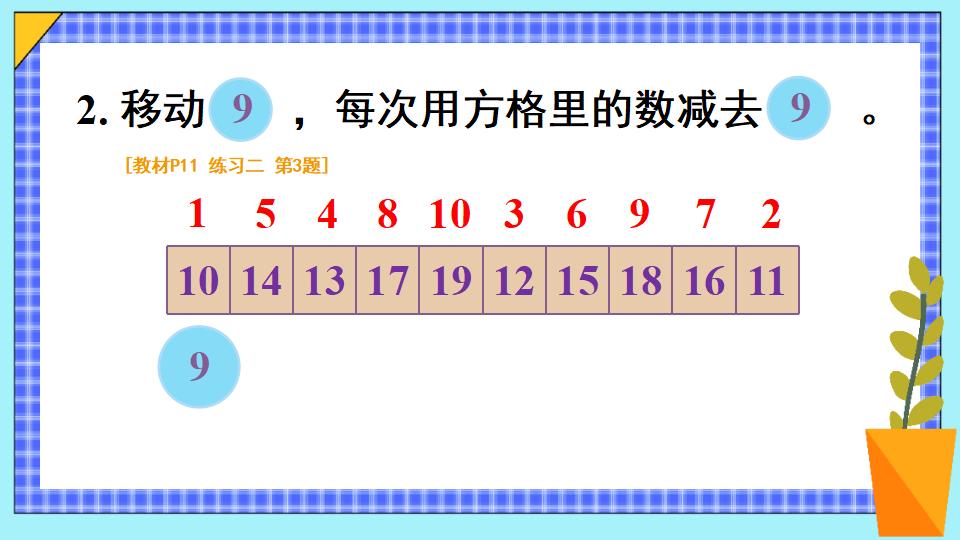 一年级下册数学资料《十几减9（2） 》PPT课件共14页