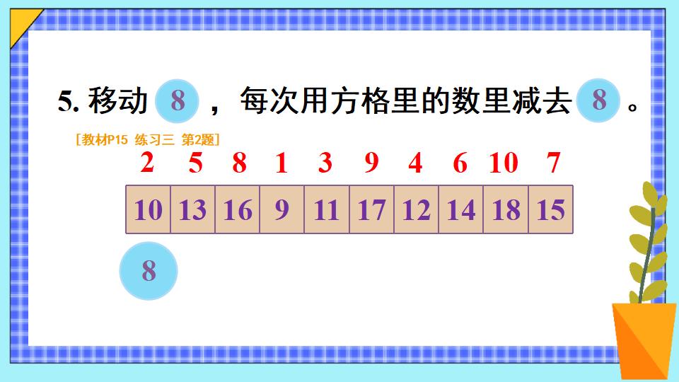 一年级下册数学资料《十几减8 》PPT课件共14页