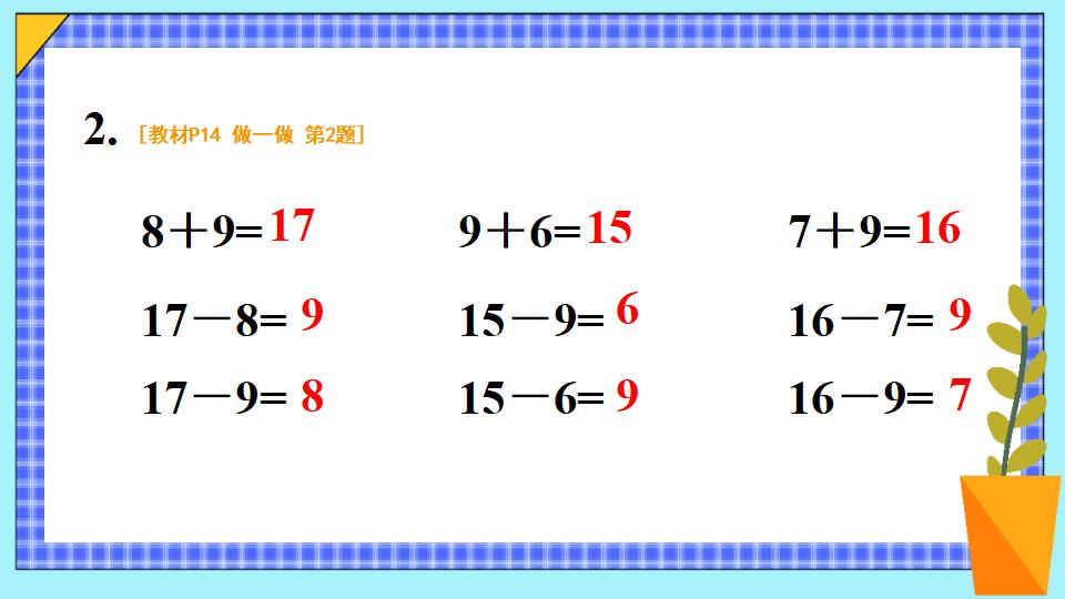 一年级下册数学资料《十几减7、6 》PPT课件（2024年）共21页