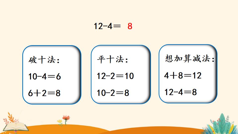 一年级下册数学资料《十几减5、4、3、2》PPT课件（2024年）共18页