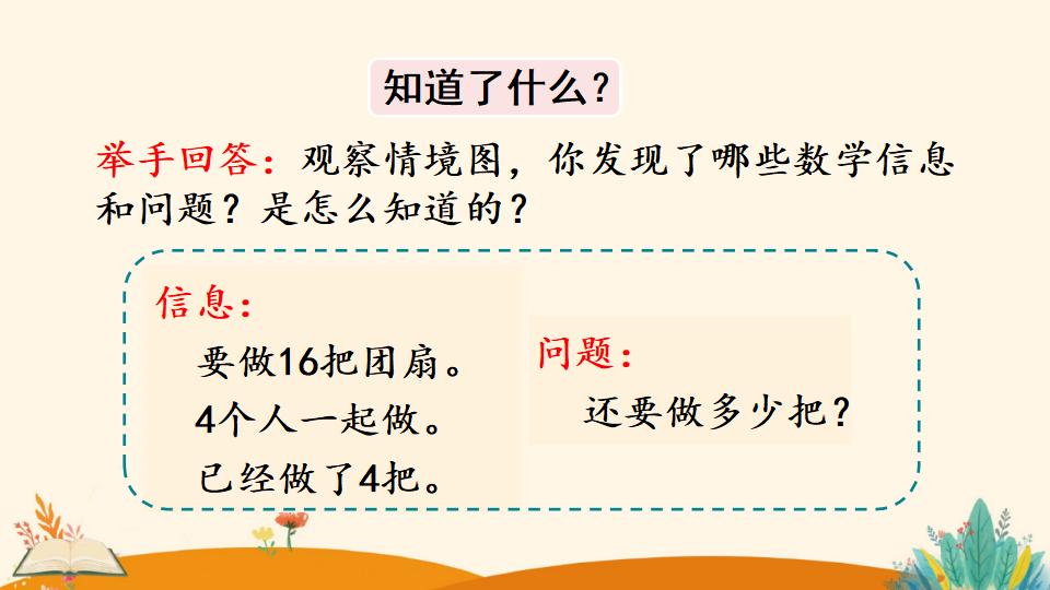 一年级下册数学资料《解决问题（1）》PPT课件（2024年）共16页