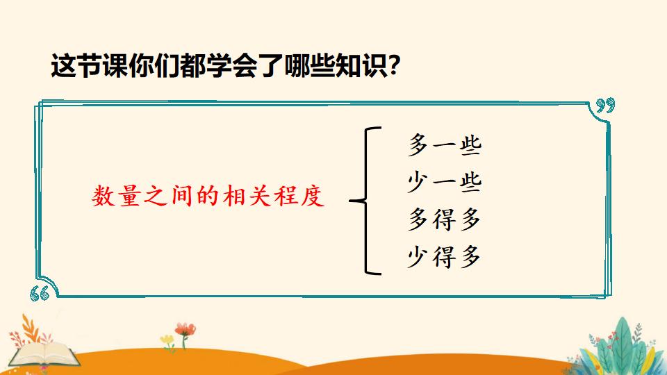 一年级下册数学资料《多一些、少一些 多得多、少得多》PPT课件（2024年）共18页