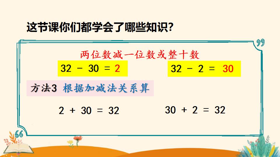 一年级下册数学资料《整十数加一位数及 相应的减法》PPT课件（2024年）共26页