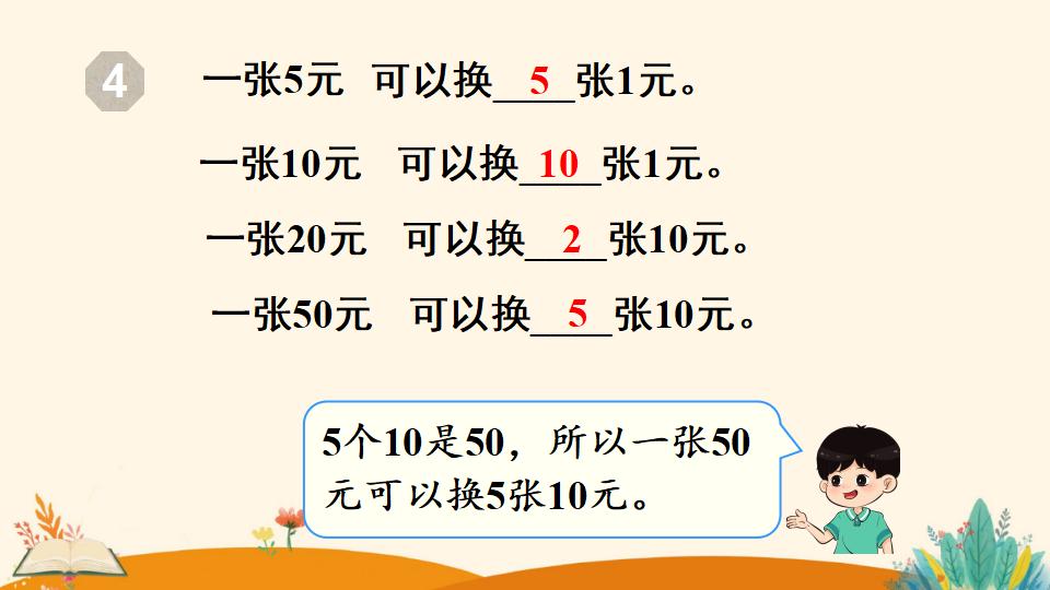 一年级下册数学资料《 认识人民币（2）》PPT课件（2024年人教版）共20页