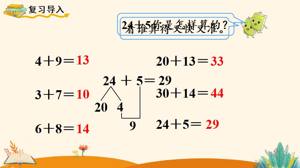 一年级下册数学资料《   两位数加一位数、整十数（2）》PPT课件（2024年人教版）共13页