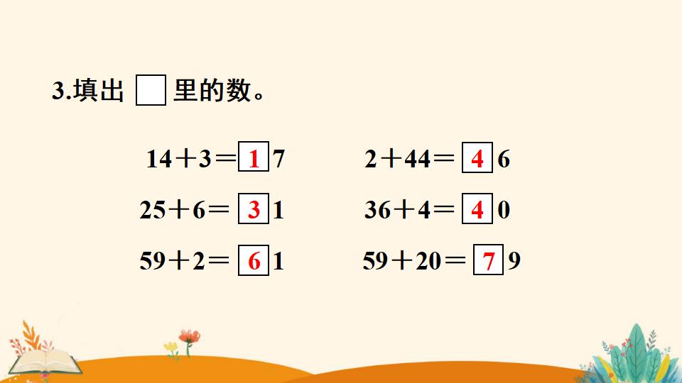 一年级下册数学资料《   两位数加一位数、整十数（2）》PPT课件（2024年人教版）共13页