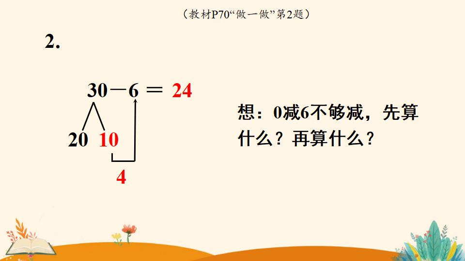 一年级下册数学资料《   两位数减一位数、整十数（2）》PPT课件（2024年人教版）共11页