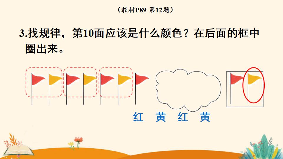 一年级下册数学资料《找规律（3）》PPT课件（2024年人教版）共13页