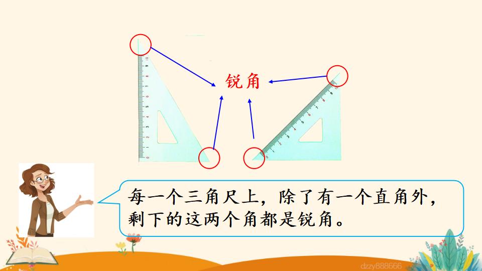 二年级上册数学资料《认识锐角和钝角》PPT课件（2024年）共15页