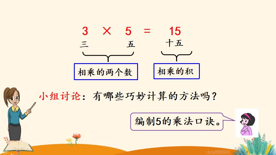 二年级上册数学资料《5的乘法口诀》PPT课件（2024年）共21页