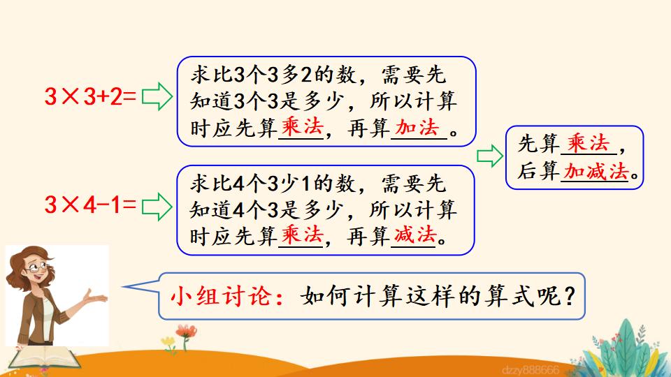 二年级上册数学资料《乘加、乘减》PPT课件（2024年）共22页