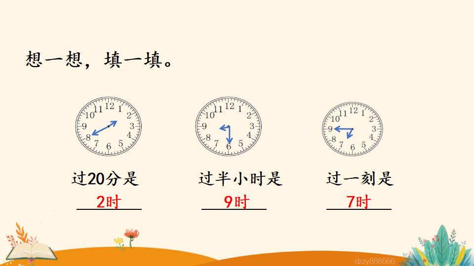 二年级上册数学资料《认识时和分》PPT课件（2024年）共15页