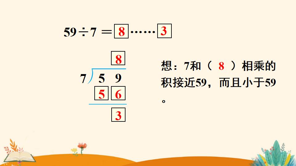 二年级下册数学资料《有余数除法的竖式计算》PPT课件（2024年）共16页