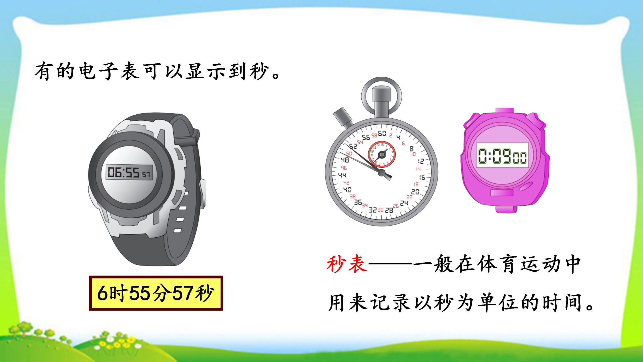 三年级上册数学资料《秒的认识》PPT课件（2024年）共21页