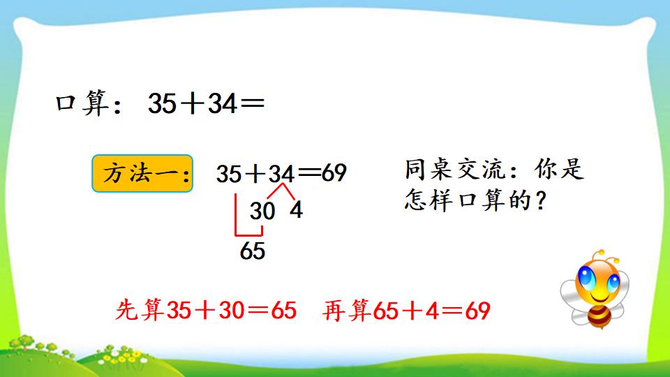 三年级上册数学资料《两位数加两位数口算》PPT课件（2024年）共16页