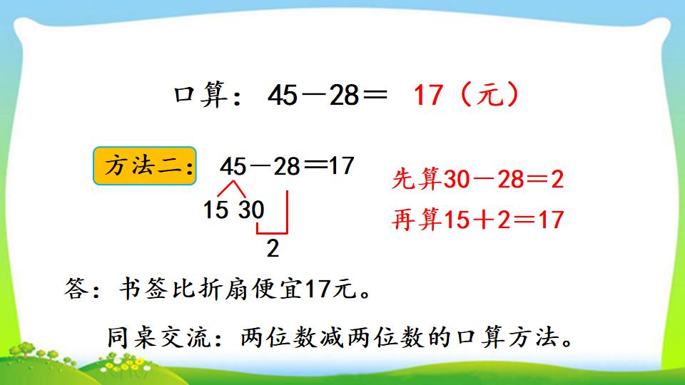 三年级上册数学资料《两位数减两位数口算》PPT课件（2024年）共16页