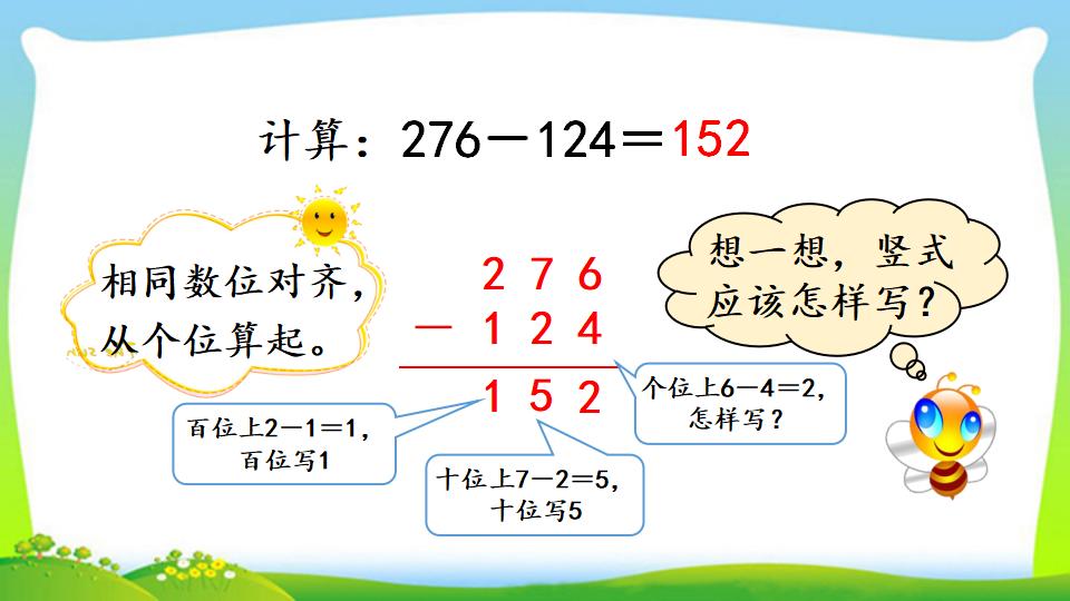 三年级上册数学资料《三位数减三位数（1）》PPT课件（2024年）共20页