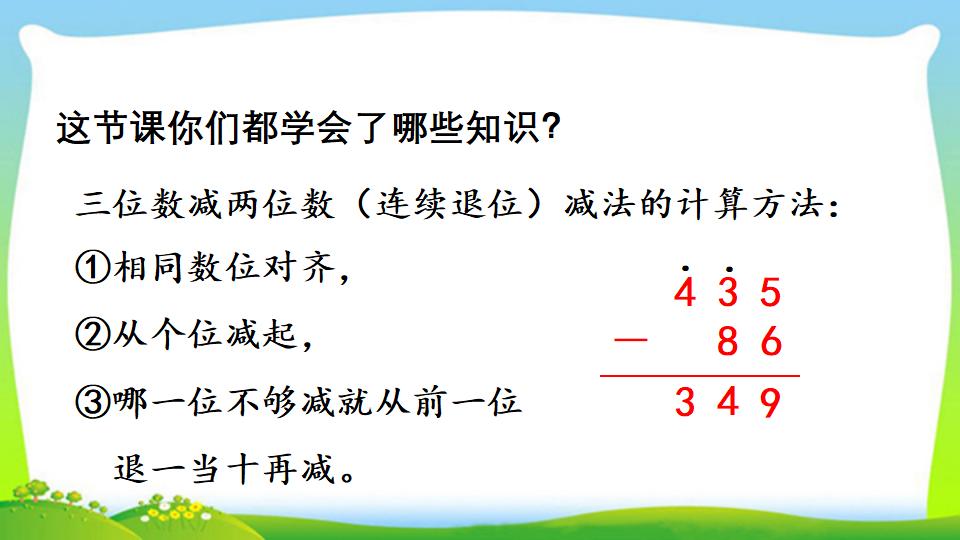 三年级上册数学资料《三位数减三位数（1）》PPT课件（2024年）共20页