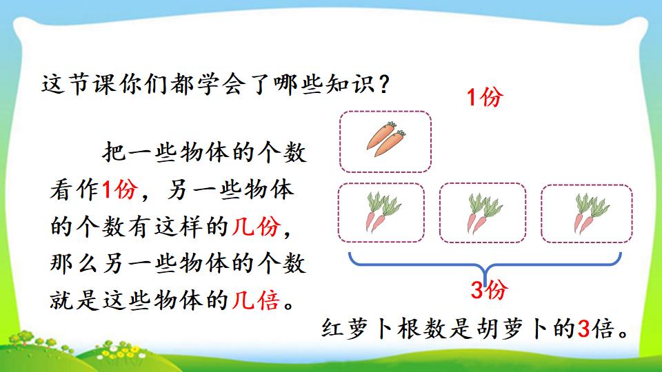 三年级上册数学资料《倍的认识》PPT课件（2024年）共12页