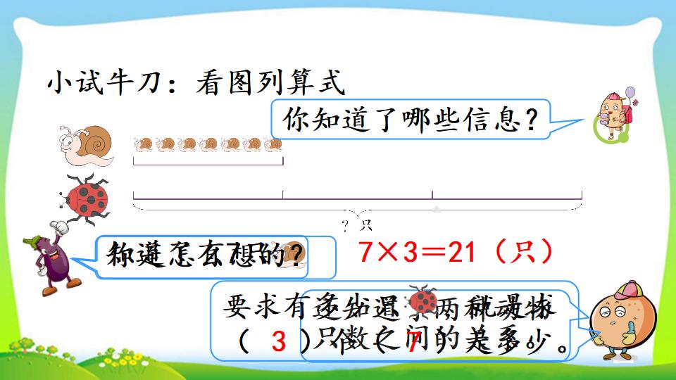 三年级上册数学资料《求一个数的几倍是多少》PPT课件（2024年）共14页