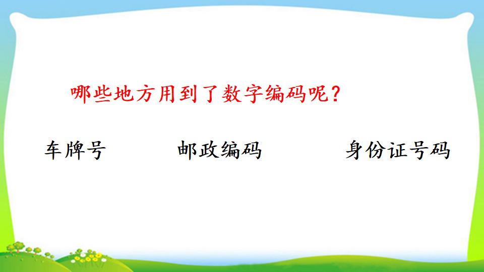 三年级上册数学资料《数字编码》PPT课件（2024年）共11页
