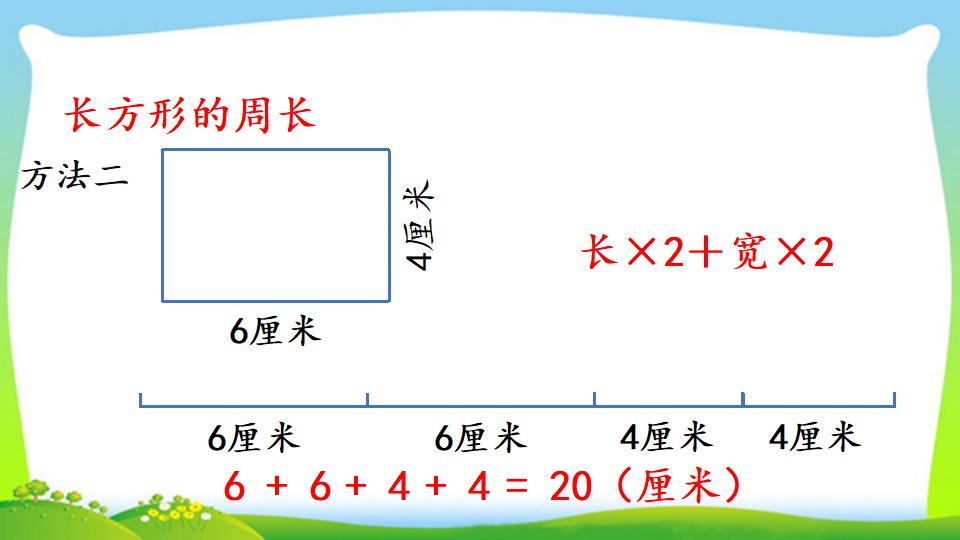 三年级上册数学资料《长方形、正方形的周长》PPT课件（2024年）共17页