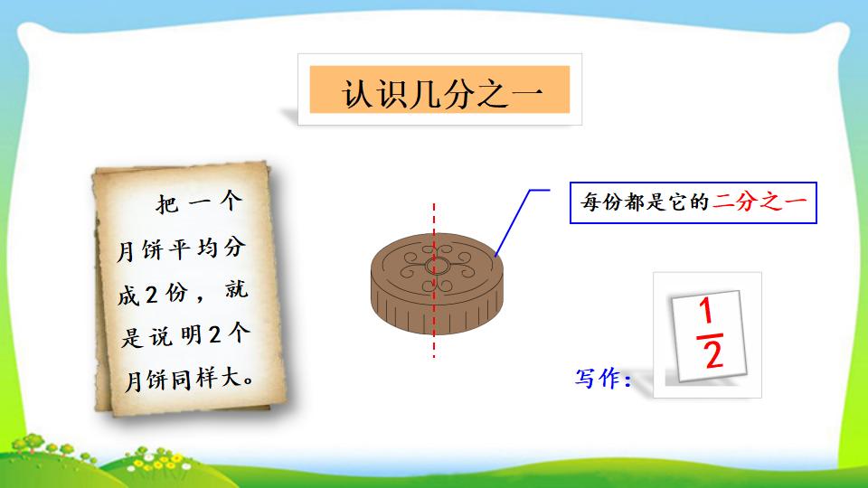 三年级上册数学资料《认识几分之一》PPT课件（2024年）共15页