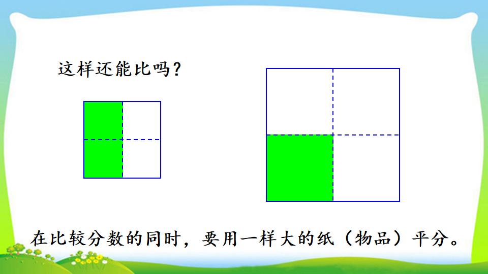 三年级上册数学资料《比较几分之一的大小》PPT课件（2024年）共15页