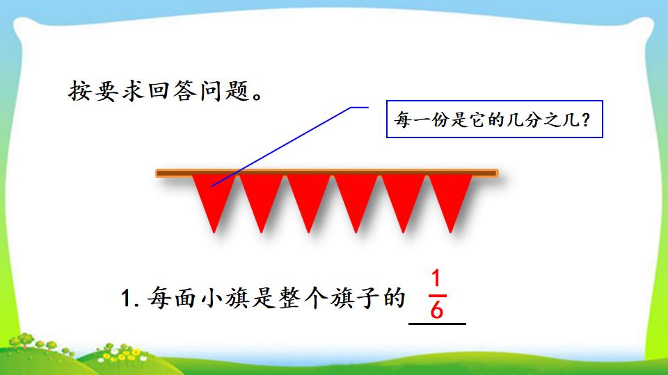 三年级上册数学资料《认识几分之几》PPT课件（2024年）共16页