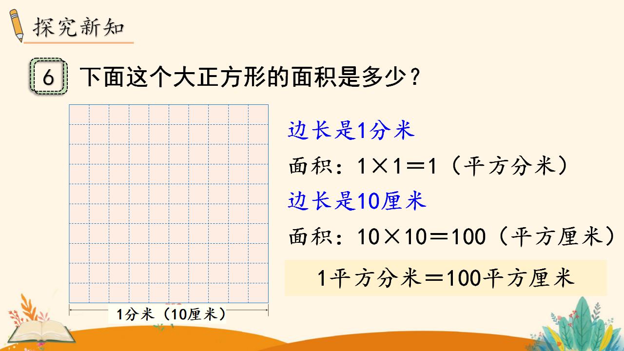 三年级下册数学资料《面积单位间的进率》PPT课件（2024年人教版）共11页