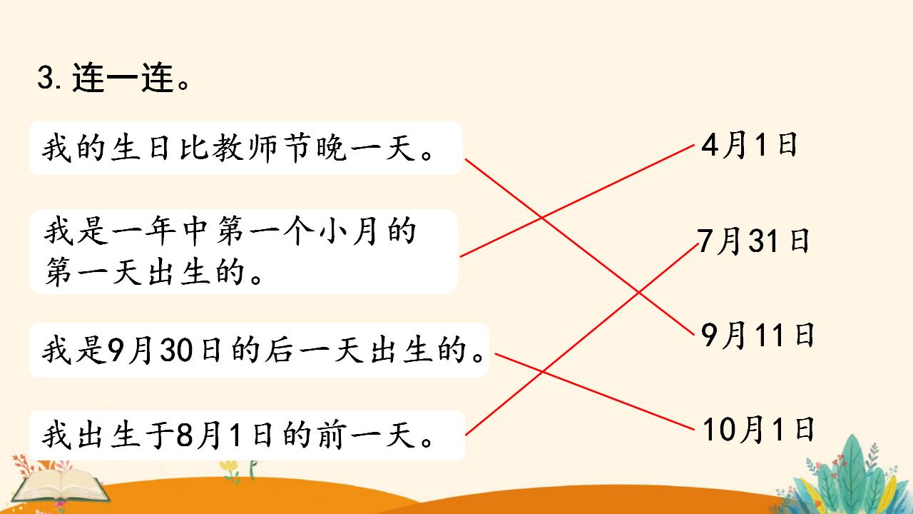 三年级下册数学资料《认识年、月、日》PPT课件（2024年人教版）共12页