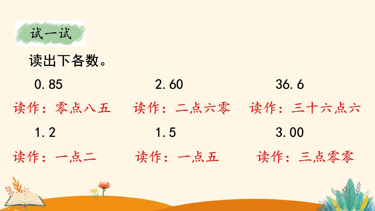 三年级下册数学资料《认识小数》PPT课件（2024年人教版）共16页