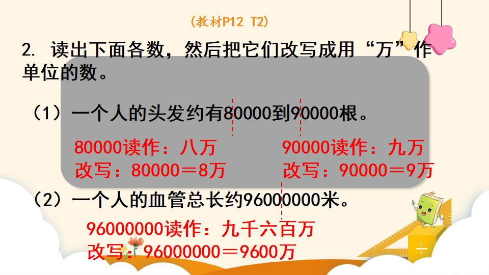 四年级上册数学资料《亿以内数的改写》PPT课件（2024年）共13页