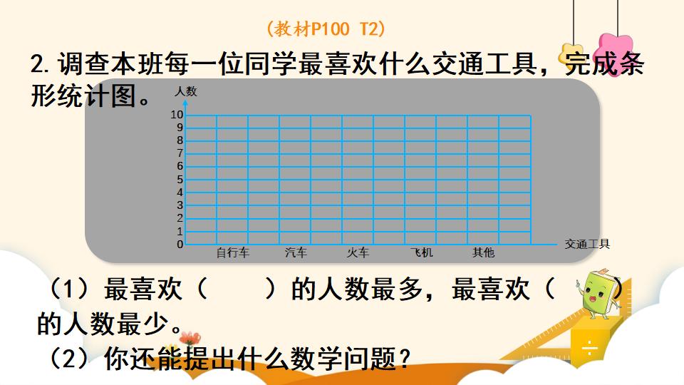 四年级上册数学资料《条形统计图（1）》PPT课件（2024年）共18页